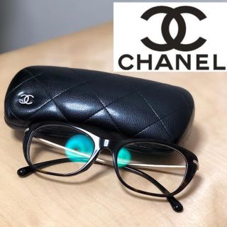 シャネル(CHANEL)の美品♡レアCHANELシャネルスワロフスキー度入りめがね メガネ(サングラス/メガネ)