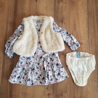 ベビーギャップ(babyGAP)の90ワンピースとファーベスト(ワンピース)