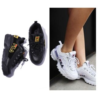 エモダ(EMODA)のEMODA×FILA ディスラプター スニーカー  黒 M(スニーカー)