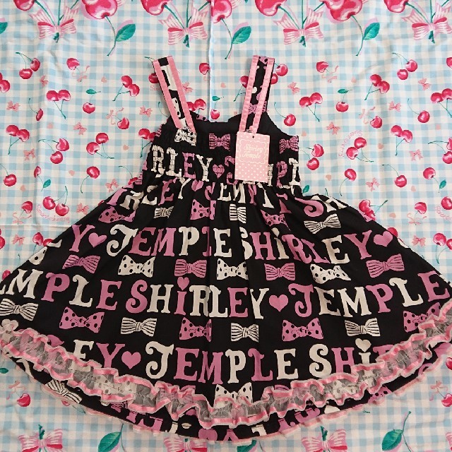 Shirley Temple(シャーリーテンプル)の新品タグ付き シャーリーテンプル ジャンスカ キッズ/ベビー/マタニティのキッズ服女の子用(90cm~)(ワンピース)の商品写真