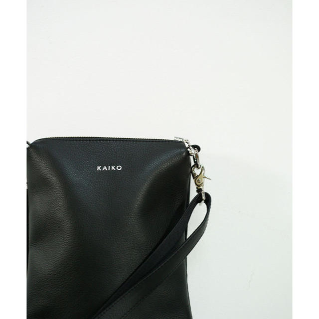 KAIKO LEATHER SHOULDER BAG "BLACK" 2