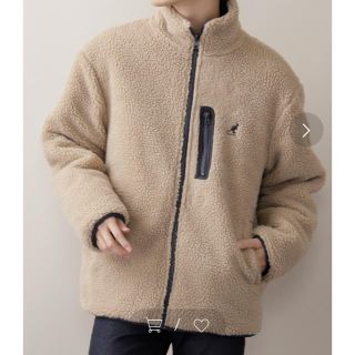 カンゴール(KANGOL)のKANGOL別注 リバーシブル シープボアフリースジャケット オーバーサイズ(ブルゾン)