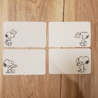 スヌーピー(SNOOPY)のスヌーピー　メッセージカード　無地丸角(カード/レター/ラッピング)