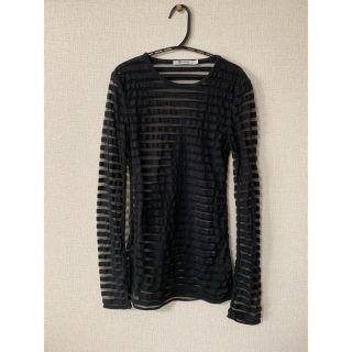 アレキサンダーワン(Alexander Wang)のT by ALEXANDER WANG シースルー ボーダー カットソー(Tシャツ(長袖/七分))