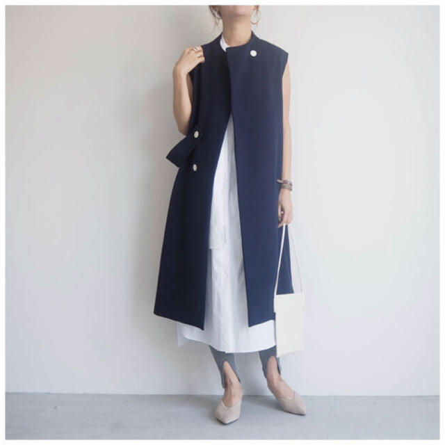 DEUXIEME CLASSE - my clozette ボンディングロングジレ ネイビーの