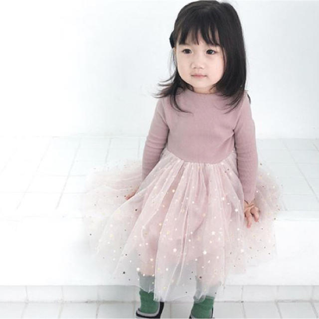 キラキラワンピース♡ キッズ/ベビー/マタニティのキッズ服女の子用(90cm~)(ワンピース)の商品写真