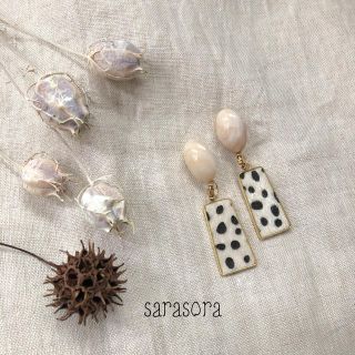 580 Dalmatian pattern earrings(ピアス)