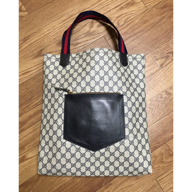 Gucci(グッチ)の専用【GUCCI オールドグッチ】シェリーライン  トートバッグ/ネイビー レディースのバッグ(トートバッグ)の商品写真