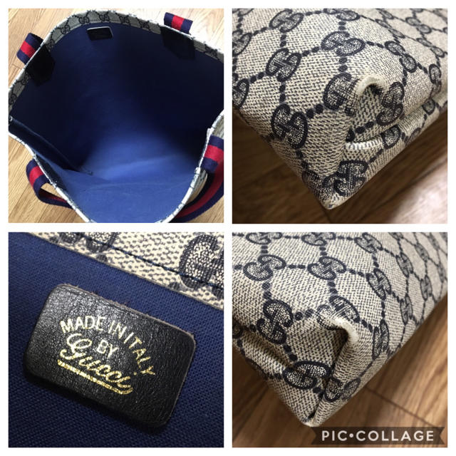 Gucci(グッチ)の専用【GUCCI オールドグッチ】シェリーライン  トートバッグ/ネイビー レディースのバッグ(トートバッグ)の商品写真