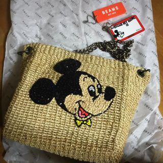 ビームスボーイ(BEAMS BOY)のBeams boy disney ミッキー かごバッグ　m♡様専用(かごバッグ/ストローバッグ)