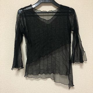 ザラ(ZARA)のアシンメトリーブラウス ブラック(シャツ/ブラウス(半袖/袖なし))