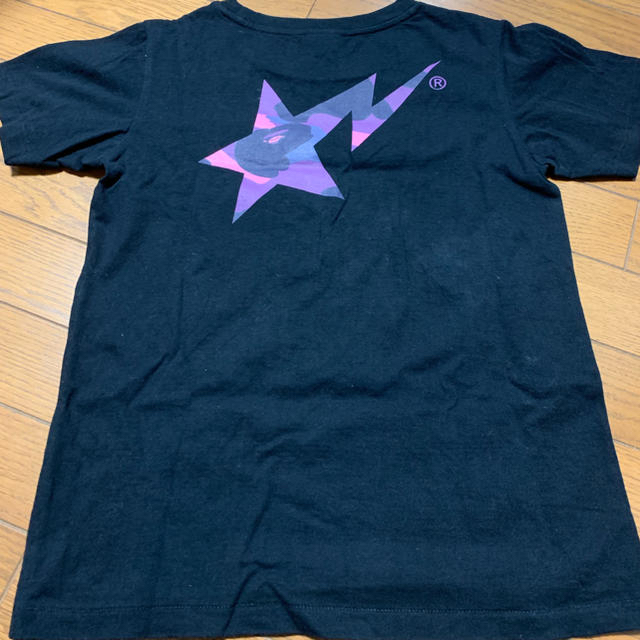 A BATHING APE(アベイシングエイプ)の【超美品】APEエープ★STAR CAMO★バックプリント有★Size:2XS レディースのトップス(Tシャツ(半袖/袖なし))の商品写真