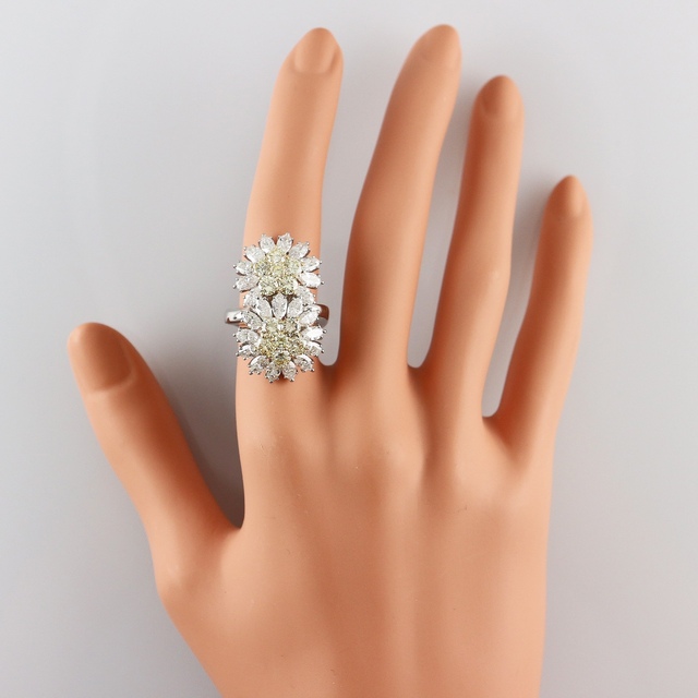 Pt900/K18 ダイヤ リング D5.91ct レディースのアクセサリー(リング(指輪))の商品写真