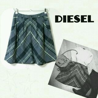 ディーゼル(DIESEL)のディーゼル　チェック膝丈スカート(ひざ丈スカート)