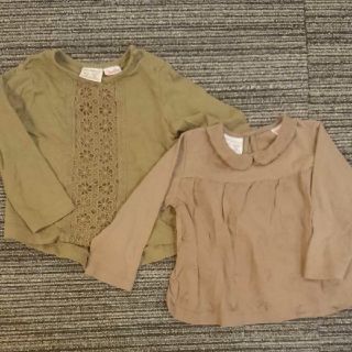 ザラキッズ(ZARA KIDS)の【サラ様専用】2枚セット Zara BabyGirl 長袖Tシャツ カットソー(シャツ/カットソー)