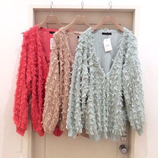 ダブルクローゼット(w closet)のフリンジ編みカーディガン(カーディガン)