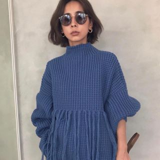 アメリヴィンテージ(Ameri VINTAGE)のAMERI FRINGE HALFWAY KNIT(ニット/セーター)