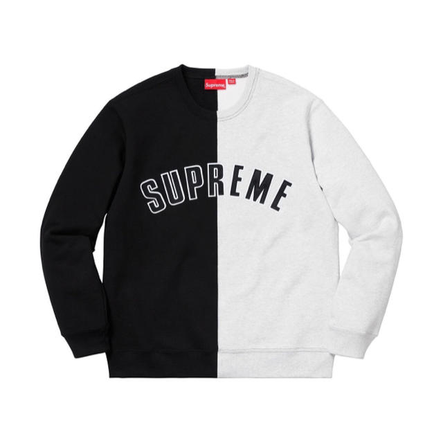 supreme split crewneck sweatshirt