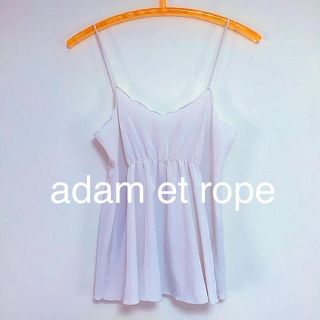 アダムエロぺ(Adam et Rope')のアダムエロペ スカラップキャミソール(キャミソール)