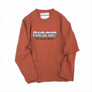サンシー(SUNSEA)のDAIRIKU/"BIGGIE" Layered T-Shirt（オレンジ）(Tシャツ/カットソー(七分/長袖))