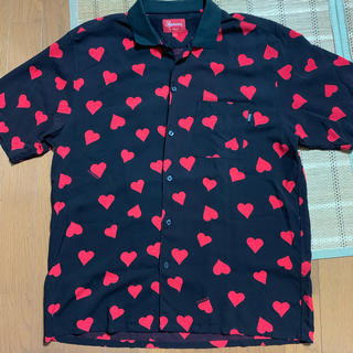 Supreme Hearts Rayon Shirt Heart M Black