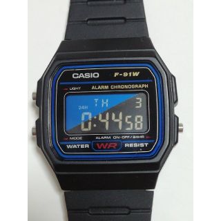 【カスタム・一点物】チープカシオ　F-91W-1JH　反転液晶　新品　F91W