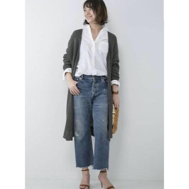 DEUXIEME CLASSE(ドゥーズィエムクラス)のDeuxieme Classe Lily Linen ロングカーディガン レディースのトップス(カーディガン)の商品写真