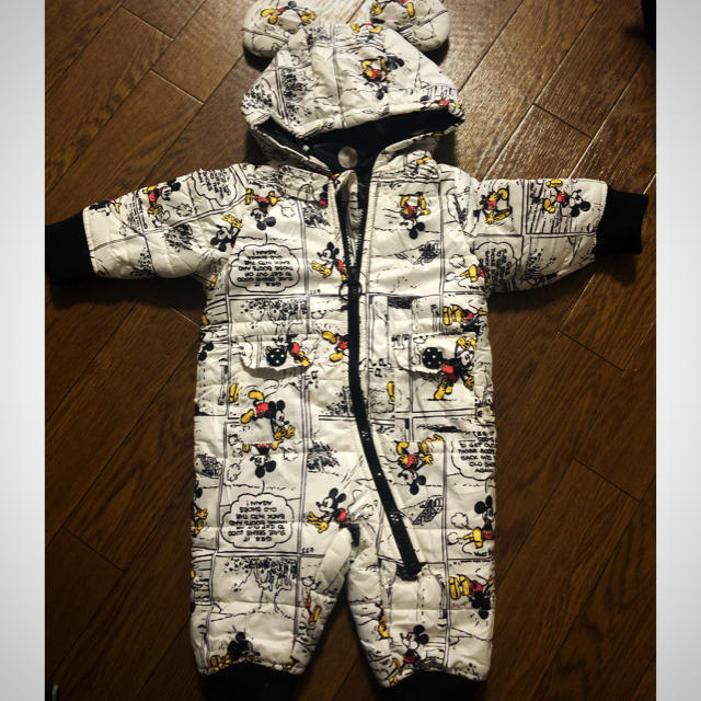 ミッキーマウス　ジャンプスーツ　カバーオール　70 キッズ/ベビー/マタニティのベビー服(~85cm)(カバーオール)の商品写真