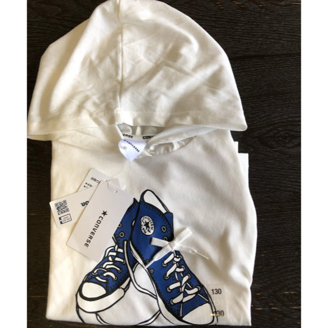 CONVERSE(コンバース)のconverse kids  フード付き Tシャツ キッズ/ベビー/マタニティのキッズ服女の子用(90cm~)(Tシャツ/カットソー)の商品写真