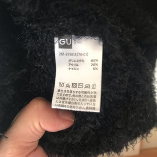 GU - 美品 GU モコモコ ニット 黒 セーター 花柄 刺繍 ブランド 冬春