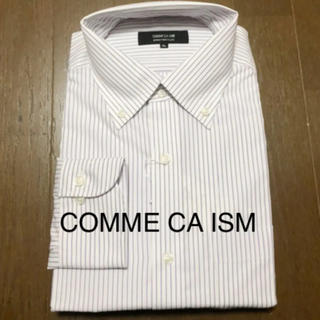 コムサイズム(COMME CA ISM)のコムサ•ドレスシャツ（パープルストライプ）(シャツ)