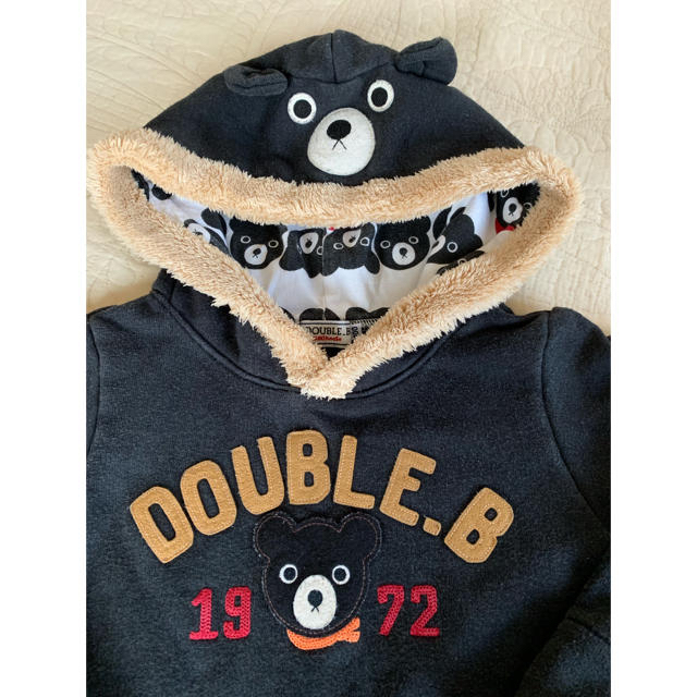 DOUBLE.B(ダブルビー)のミキハウス DOUBLE.Bパーカー&パンツ 100cm キッズ/ベビー/マタニティのキッズ服男の子用(90cm~)(ジャケット/上着)の商品写真