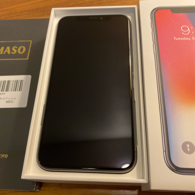 iPhone X 256GB スペースグレイ SIMフリー 超美品 電池交換済み