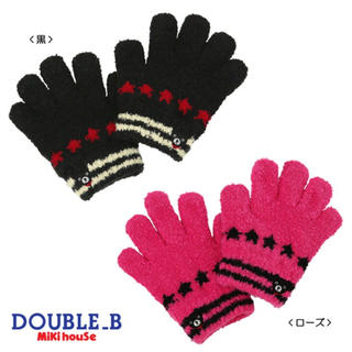 ダブルビー(DOUBLE.B)のミキハウス ダブルB  手袋 Mサイズ 3-６歳 ピンク 女の子 (手袋)