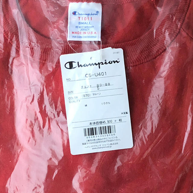 Champion(チャンピオン)の★新品正規品・T1011 七分袖マルーン(赤)S★チャンピオン　ラグランTシャツ メンズのトップス(Tシャツ/カットソー(七分/長袖))の商品写真