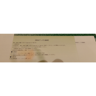 NBA JAPAN GAMES 特別グッズ引換券1枚(バスケットボール)