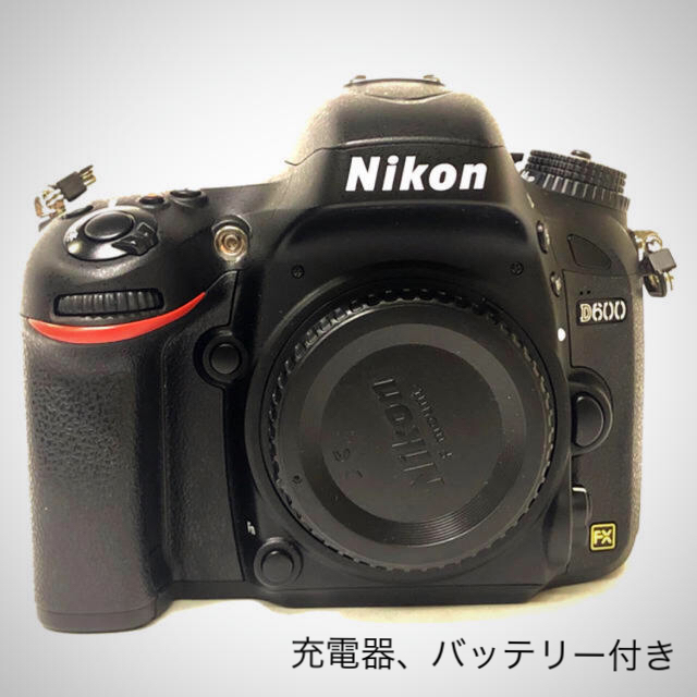 Nikon D600本体、充電器、バッテリー付き