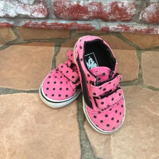 VANS スニーカー 14.5 キッズ 靴 ピンク ドット柄 3歳 女の子(スニーカー)