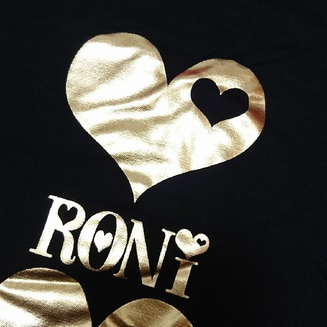 RONI(ロニィ)の新品訳あり■RONI■ゴールドプリントTシャツ■L キッズ/ベビー/マタニティのキッズ服女の子用(90cm~)(Tシャツ/カットソー)の商品写真