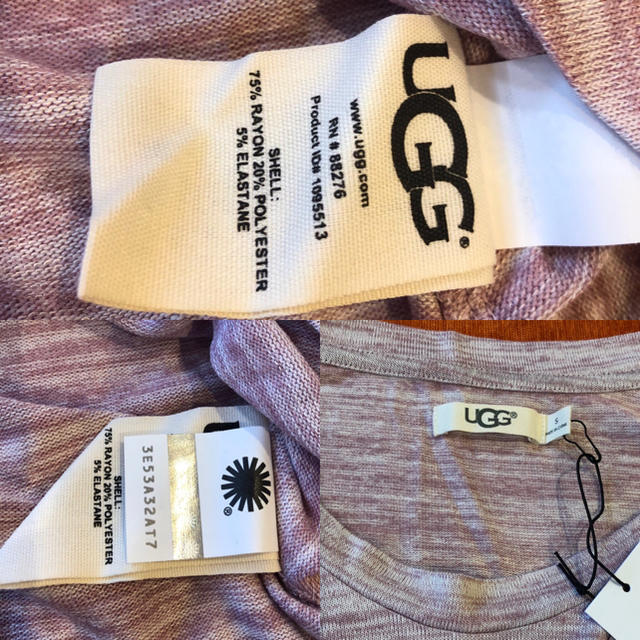 ◇セール特価品◇ UGG もふもふ ガウン 総柄 モノグラム ロゴ ニット