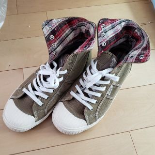 ヴァンズ(VANS)のVANS　チェック柄　ハイカット　スニーカー　25cm(スニーカー)