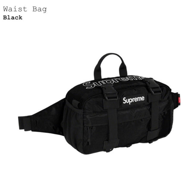 supreme waist bag 19aw black