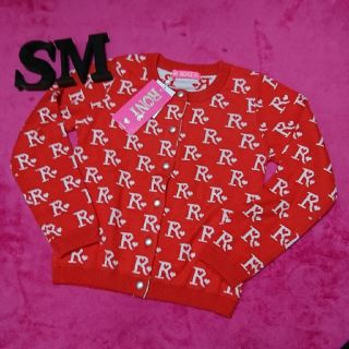 ロニィ(RONI)の新品タグ付き🌸RONI🌸総ロゴカーディガン🌸SM(ジャケット/上着)