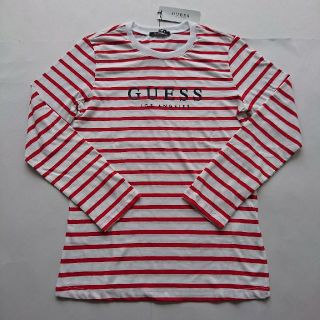 ゲス(GUESS)の値下げしました！[新品/送料無料]GUESSマリンボーダーロンTeeレッドM(Tシャツ(長袖/七分))