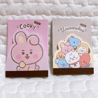 ボウダンショウネンダン(防弾少年団(BTS))のBT21　BTS　COOKY　クッキー　ジョングク　ミニメモ　２冊セット(ノート/メモ帳/ふせん)