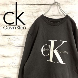 カルバンクライン(Calvin Klein)の古着 90s カルバンクライン スウェット トレーナー ビッグプリント(スウェット)