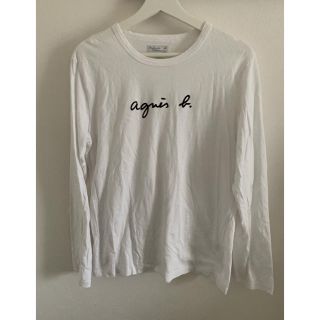 アニエスベー(agnes b.)のアニエスベー 白ロンT ロゴT 美品(Tシャツ(長袖/七分))