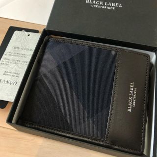 ブラックレーベルクレストブリッジ(BLACK LABEL CRESTBRIDGE)の新品 袋付き☆ ブラックレーベル クレストブリッジ 二つ折り 財布 バーバリー(折り財布)