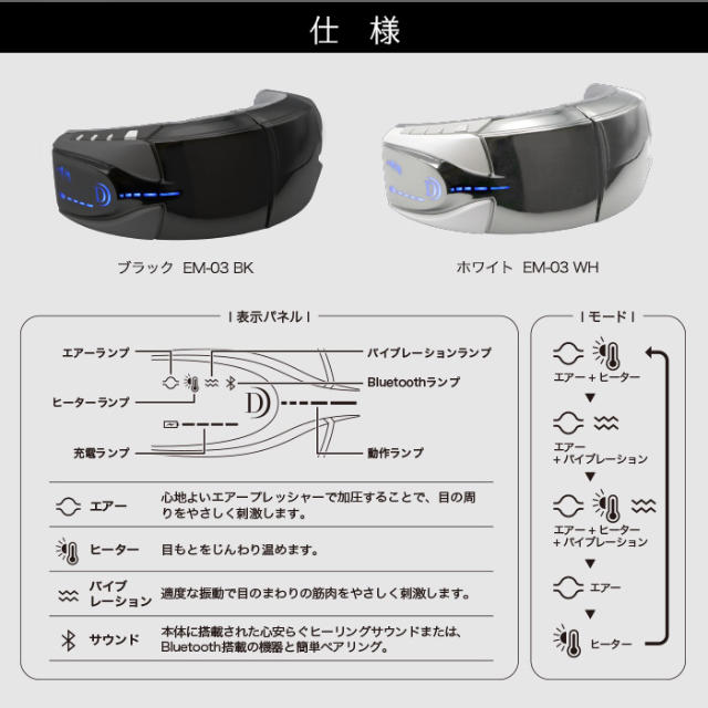 うにゃん様専用☆新品 ドクターエア 3DアイマジックS ブラック スマホ/家電/カメラの美容/健康(フェイスケア/美顔器)の商品写真