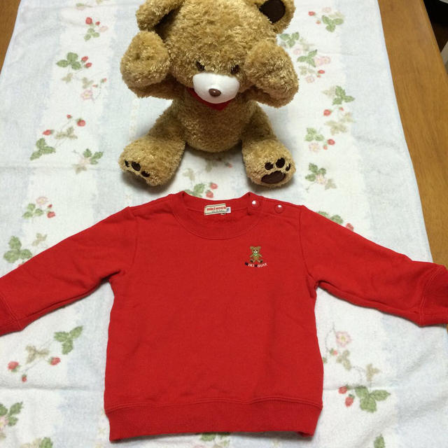 mikihouse(ミキハウス)のミキハウス赤トレーナー♡ キッズ/ベビー/マタニティのベビー服(~85cm)(トレーナー)の商品写真